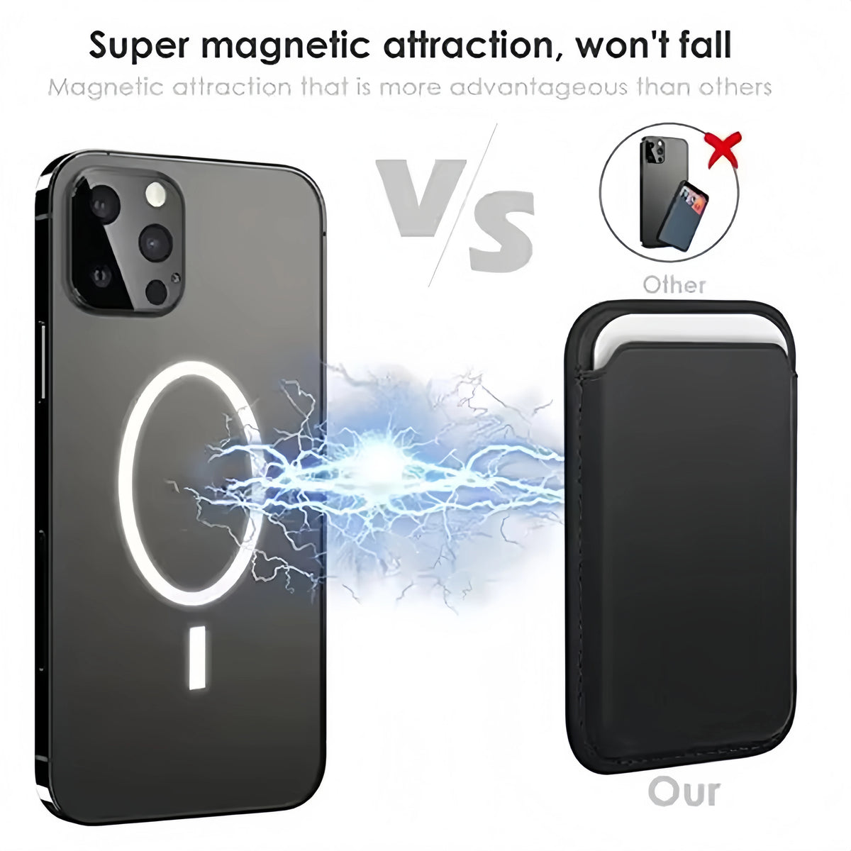 Leather Wallet Case Holder For Magsafe iPhone 16 Pro Max Magnetic Wallet Leather Compatible For iPhone 15 14 13 12  Accessories