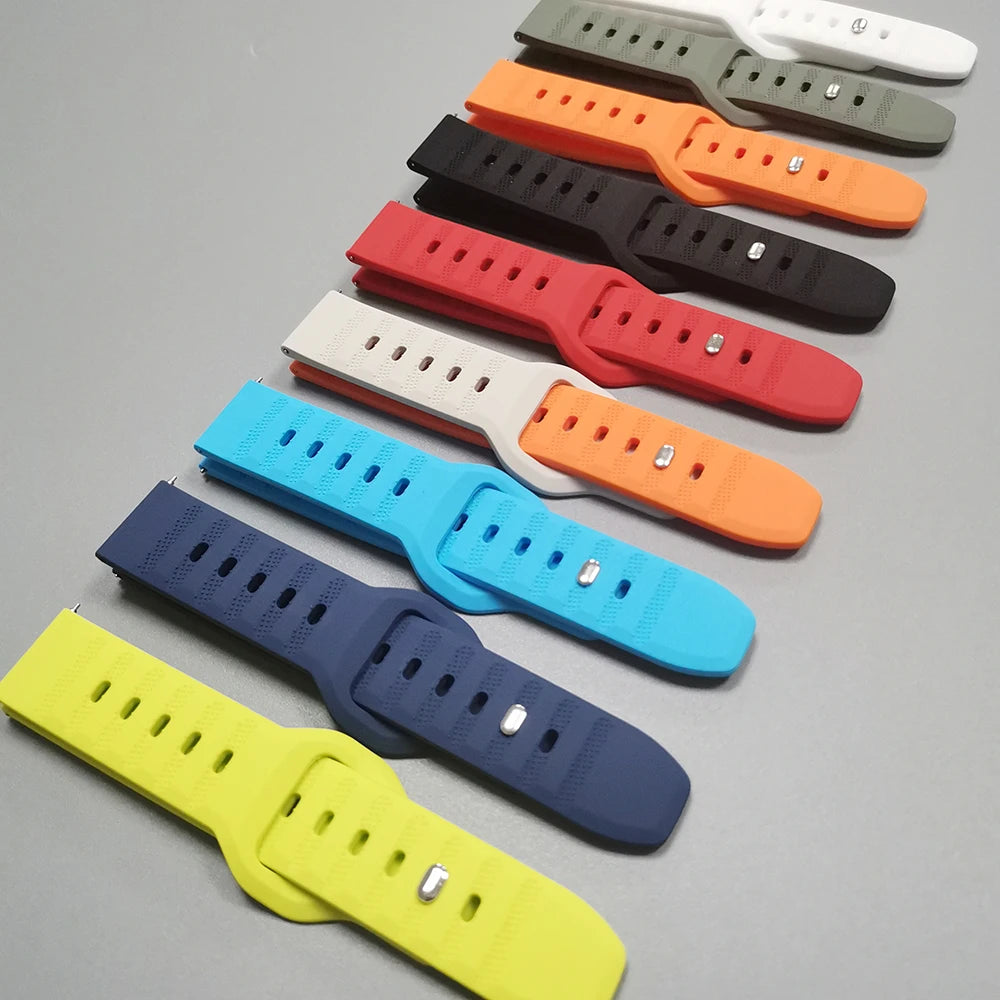 Sport Strap Silicone 22mm 20mm Watch Band For TicWatch Pro 3 Ultra E3 E2 S2 Pro X GTW 2021 Smartwatch Bracelets Women Men Correa