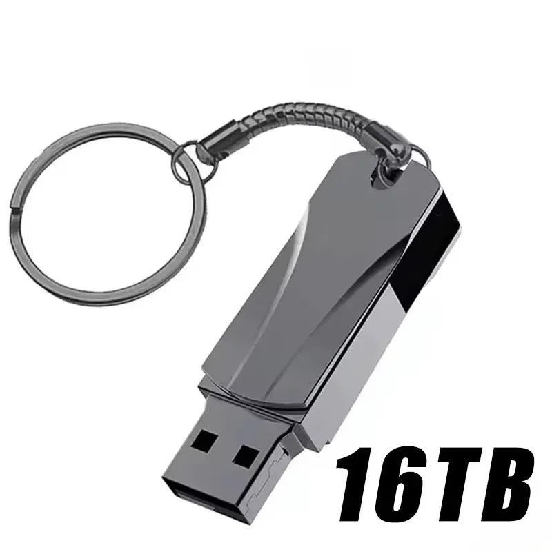 16TB USB Flash Drive Ultra-large Capacity Waterproof USB 3.2 High-speed Transfer Metal U Disk 8TB 4GB USB Memory Drive
