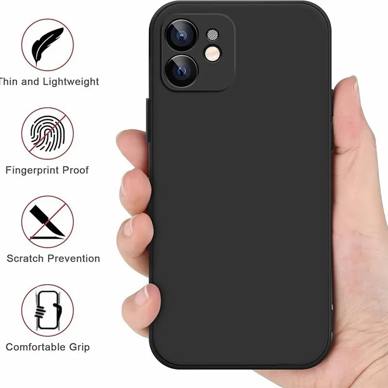 Black Girl A-Afro Phone Case For iPhone 17,16,15,14,13,12,11,Pro,XS,Max,XR,Plus,E,SE4,Mini Black Soft Cover