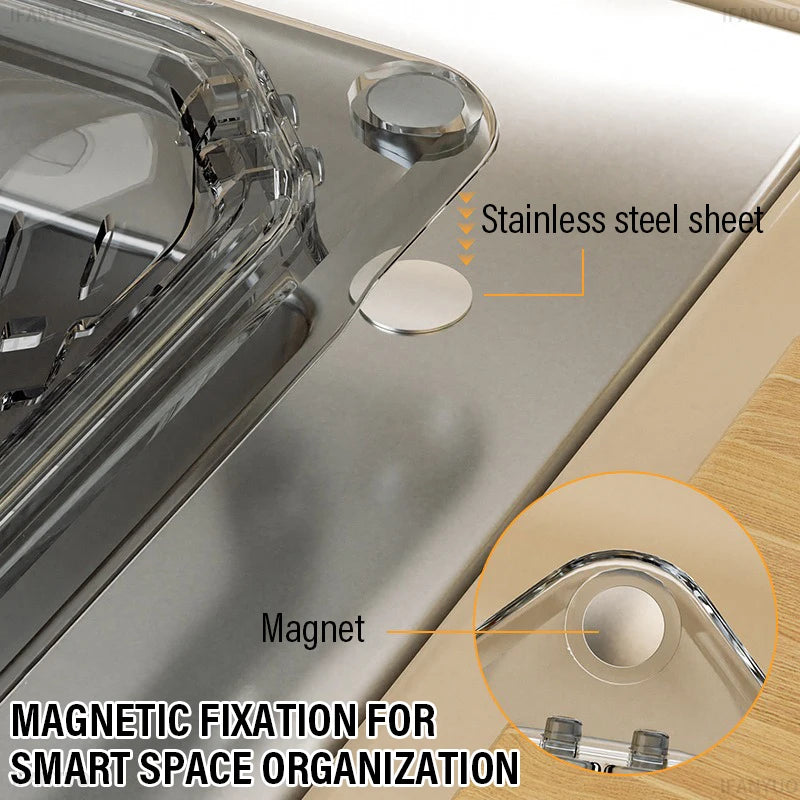 Triangle Magnetic Sink Drain Basket Hanging Vegetable Fruit Drainage Strainer Kitchen Filter Accessories Food Waste Collector