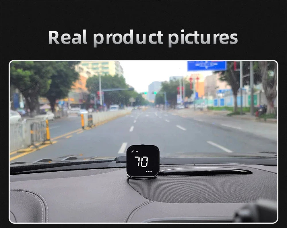 GPS Smart Car Head Up Display G4S HUD Digital Speedometer MPH KMH With Overspeed Alarm Car Time Display White LED Gauge Meter