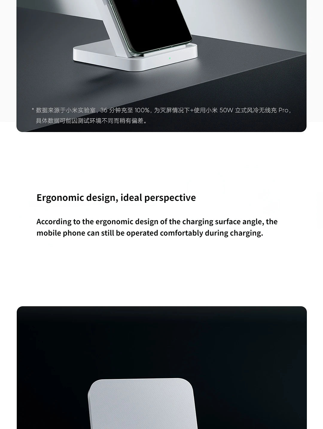 Original Xiaomi 50W Pro Vertical Air-cooled Wireless Charging  Fast Charging Qi Stand for Xiaomi 14/13/12S Ultra/10 New