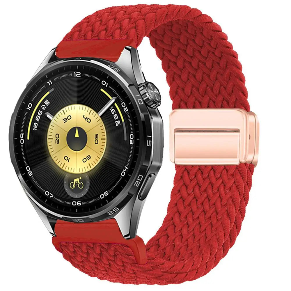 Magnetic Braiede Nylon Loop Band for HUAWEI watch GT 6 pro 46mm elastic Accessories Bracelet correa gt6 gt5 22mm watch straps