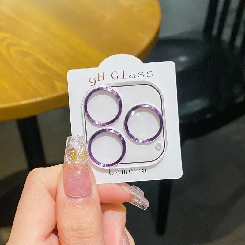 Lens Protection For iPhone 17 16 Pro 15 14 13 12 11 Pro Max Plus Mini Camera Lens Metal Ring Tempered Glass Protector Full Cover