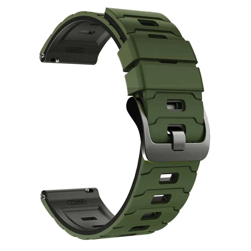 22mm Two-Tone Silicone Band Quick Release Strap For Garmin Forerunner 570 47MM 265 255 Music/Venu 4 3 2 45MM Sport Bracelet Belt