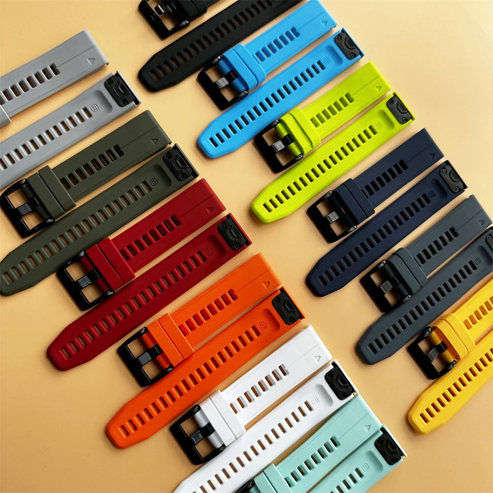 QuickFit 26 22mm Silicone Sport Watch Band for Garmin Fenix 7 7X PRO 6 6X GPS 5 5X Plus 3 HR Epix Pro instinct 2X Strap Bracelet
