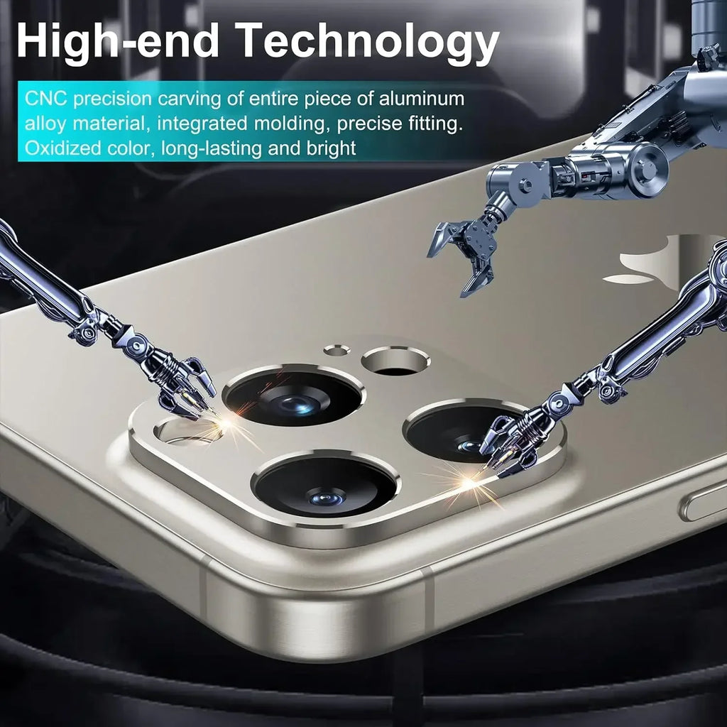 Metal Camera Lens Protector For IPhone 16 15 Pro Max 14 13 Pro Max 12 13 Mini 17Pro Protection Cover Accessories