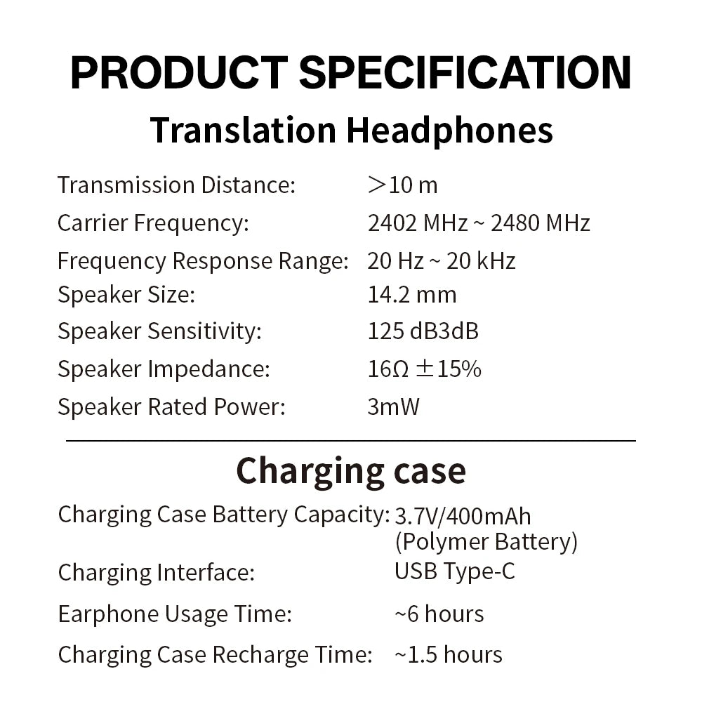 MSAI 138 Languages Wireless Translator Earbuds Multilingual Translate Bluetooth AI Headphones Tow Way Real Time Translation