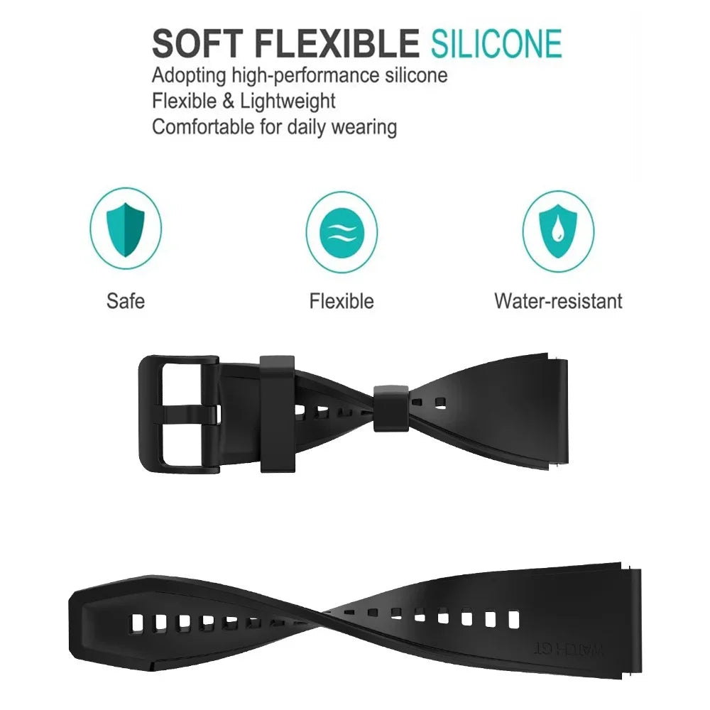 22mm 20mm Silicone Strap For Garmin Vivoactive 6 5 4 Venu 2 3 SQ 2 Sport Band For Garmin Forerunner 970 570 965 745 255 245 645