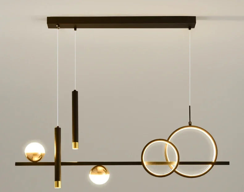 Modern Minimalist Led Pendant Lights with Remote Control Spot Lamp for Kitchen Table Dining Room Office Chandelier Decor Fixture