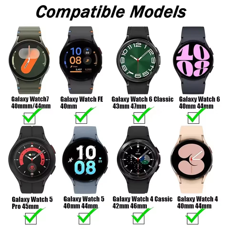 Straps For Galaxy Watch 4 classic/5 Pro/6 classic/7/FE 44mm 40mm 45 43 47 Parachute Braided Bracelet correa Galaxy watch 7 Band
