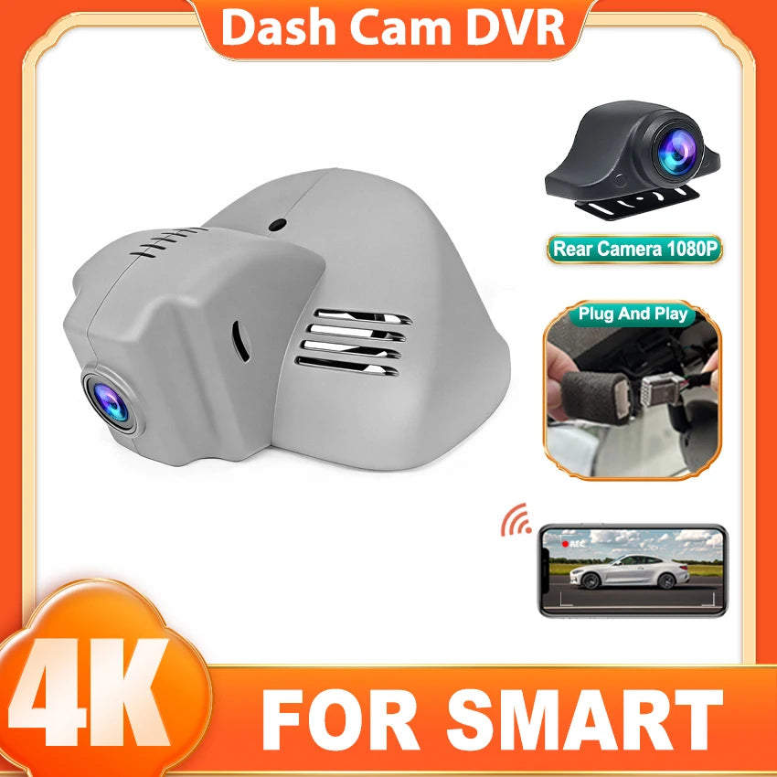 4K Dashcam For Renault Clio 4/Mégane 3/Twingo/Laguna 3, for Benz Smart W453 2014~2020 2021 2022 Fortwo Forfour, OEM Car Camera