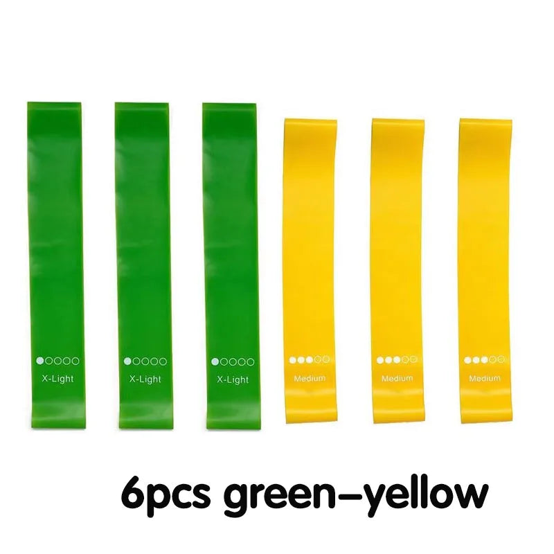 1/5/6pcs Yoga Resistance Rubber Bands Indoor Outdoor Fitness Equipment 0.35mm-1.1mm Pilates Sport Training Workout Elastic Bands
