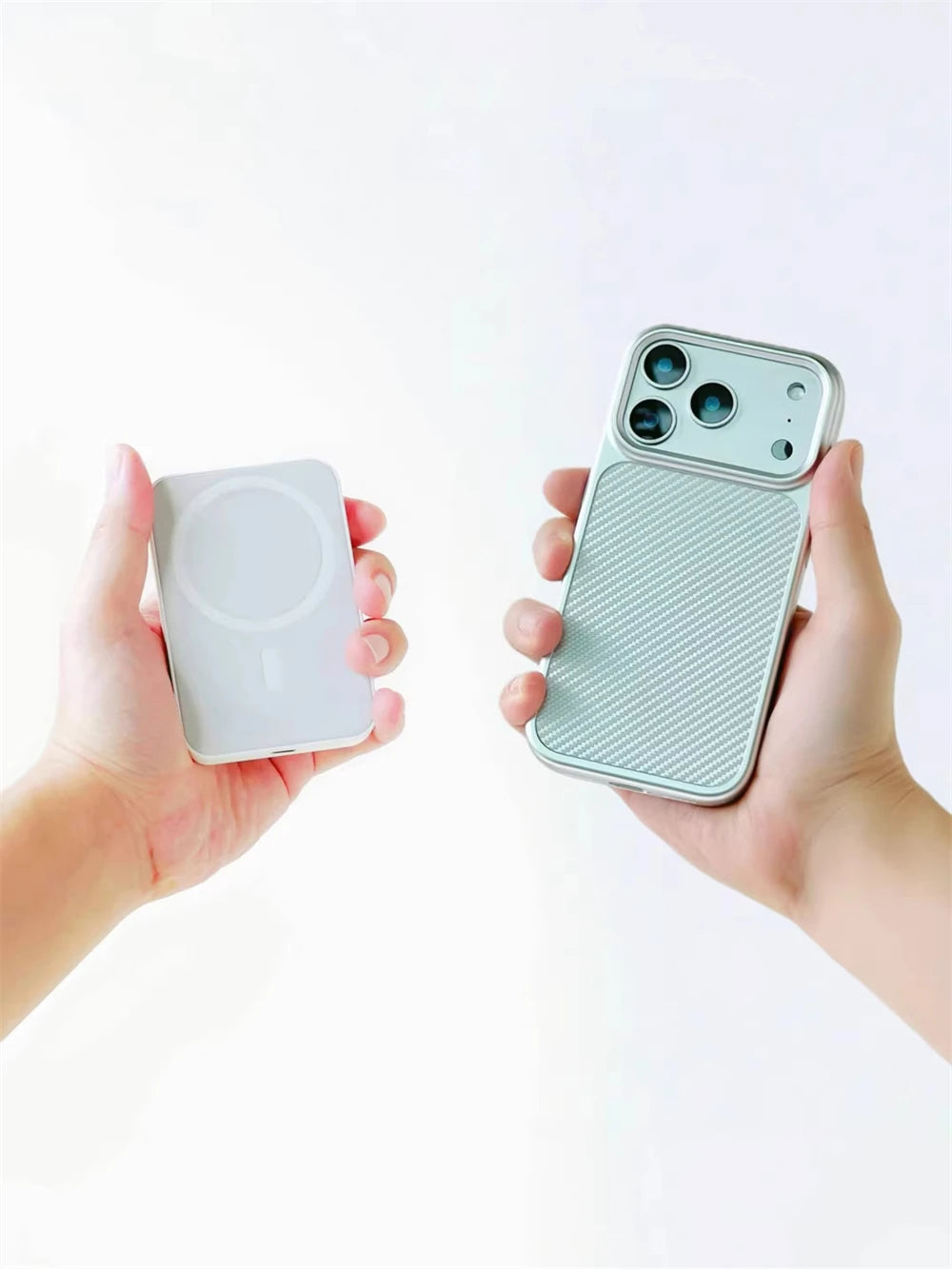 Luxury Business Carbon Fiber Pattern Hard PC Magnetic Case For iPhone 17 16 15 Pro Max For Magsafe Wireless Charging Matte Cover