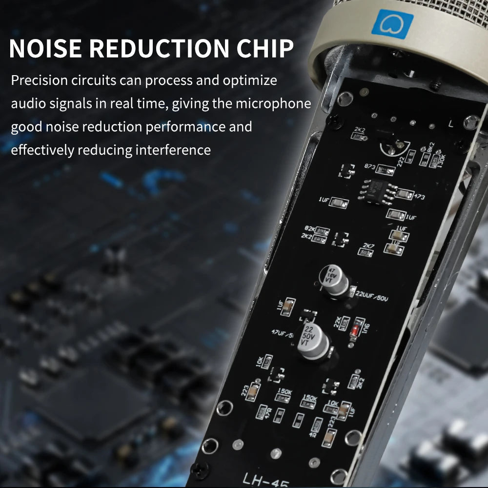 KDES U87 AI XLR Condenser Microphone Professional Cardioid Studio Mic for Recording Podcasting Voice Over Streaming Home Studio