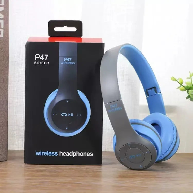 Foldable Bluetooth Headphones Wireless Overhead Earphones with Microphone Volume Control for smartphones Game Headset