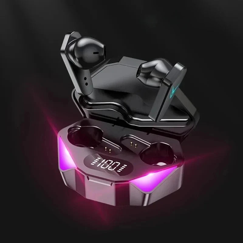Gaming Earbuds Wireless Bluetooth 5.0 Earphones with Mic Bass Boosted 9D Stereo Sound Positioning HiFi Music Headset