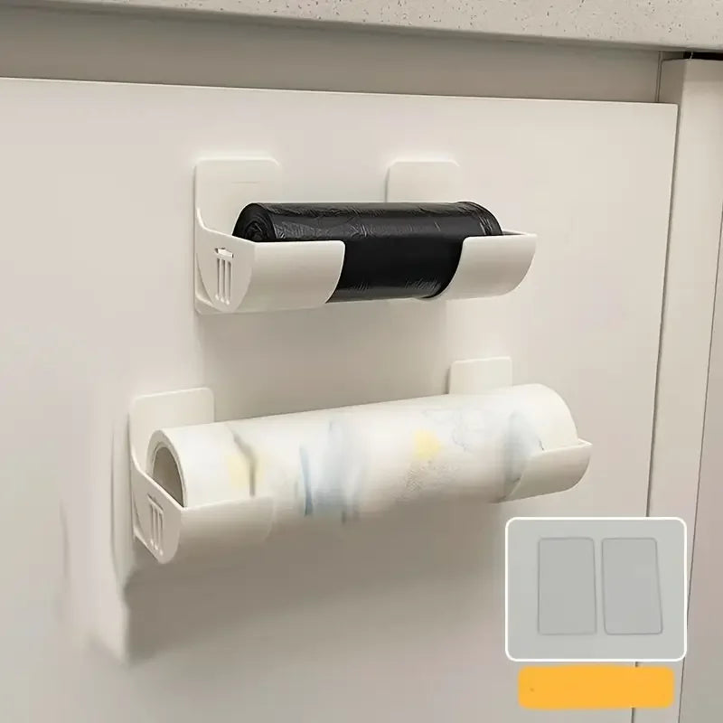 4-pack Punch-free Storage Rack Kitchen Plastic Wrap Garbage Bag Cabinet Storage Rack Refrigerator Side Storage Rack