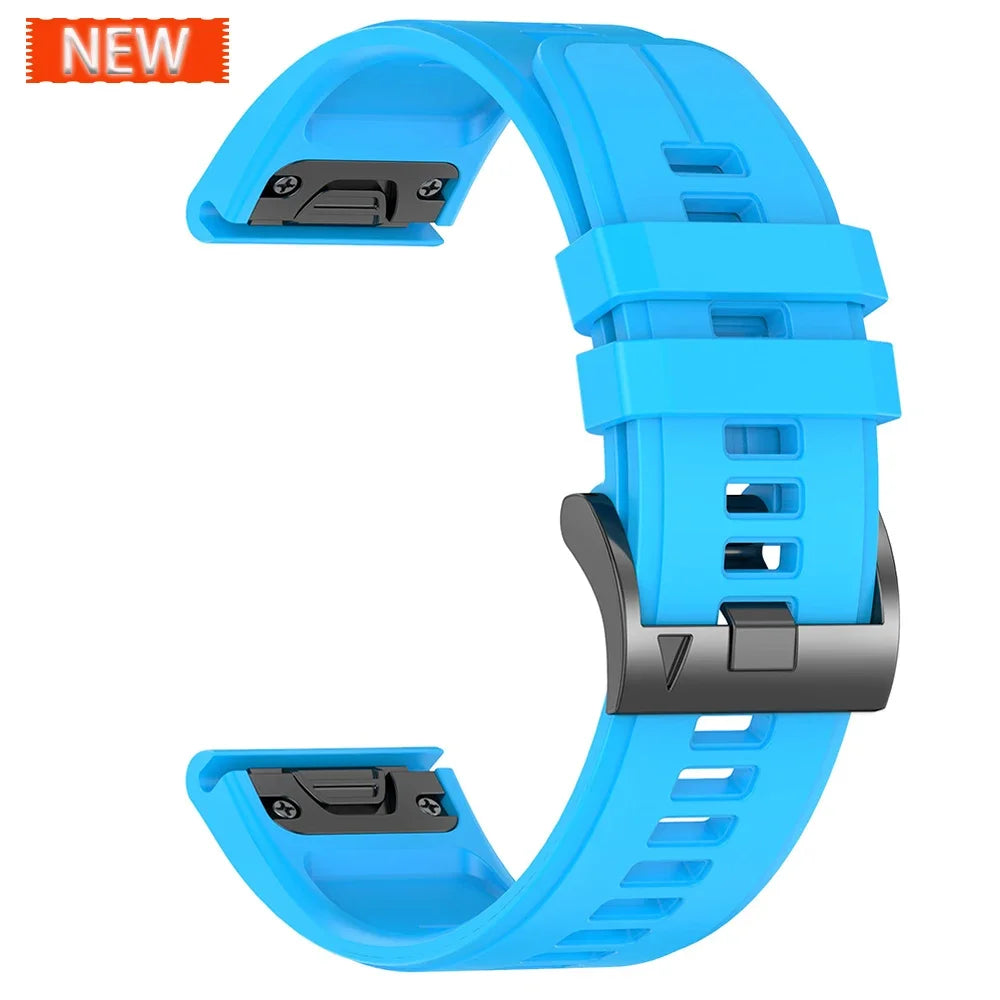 Sport Silicone Strap for Garmin Descent G2 G1 Mk3i Mk2 Mk1/Fenix 8 Pro E 7 7X 6 6X 5 5X/Epix Soft Bracelet 22/26mm Quickfit Band