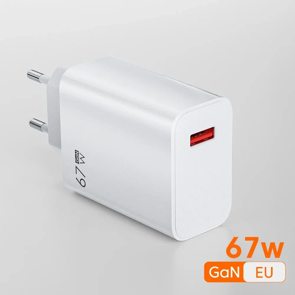 67W Fast Charger For Xiaomi 14 13 12 11 Ultra Redmi Note 13 12T Pro POCO X6 Turbo Type C Cable Power Adapter USB Quick Charger