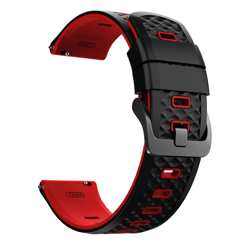 22mm Two-Tone Silicone Band Quick Release Strap For Garmin Forerunner 570 47MM 265 255 Music/Venu 4 3 2 45MM Sport Bracelet Belt