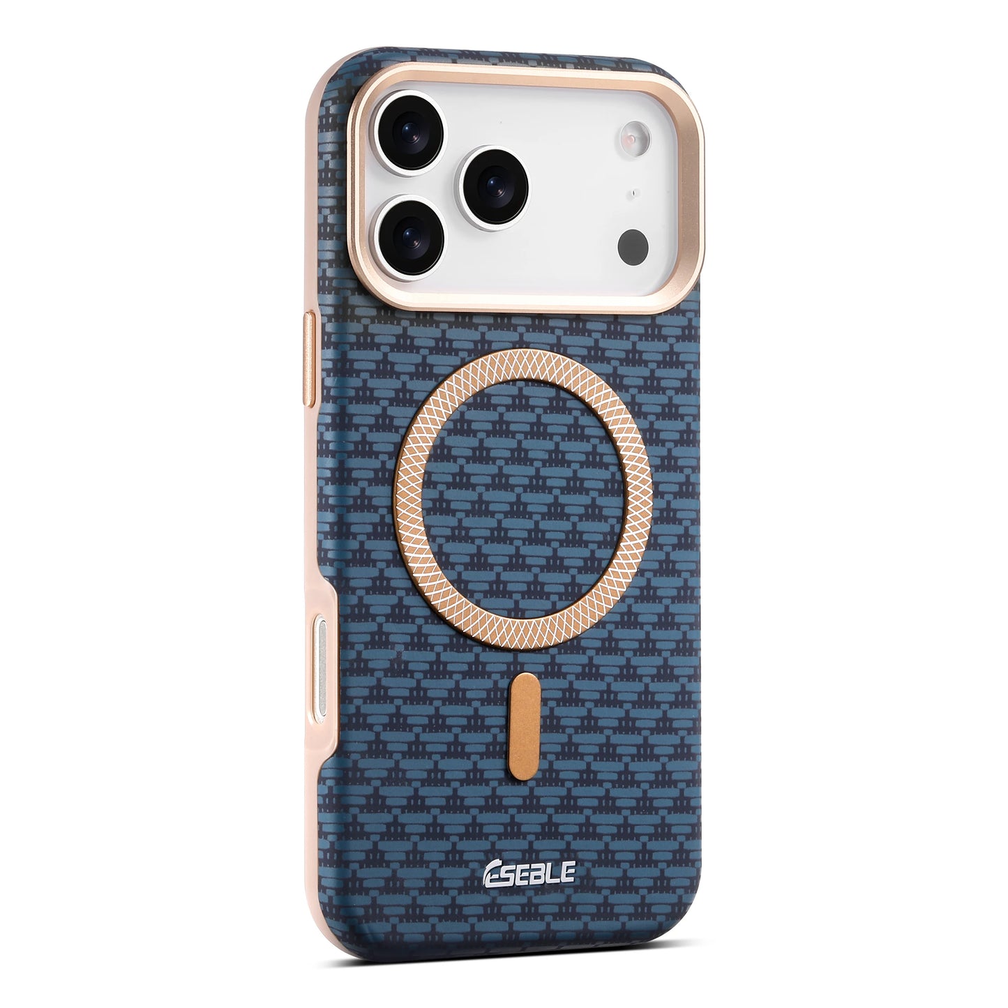 Luxury Business Bitmap Leather Magnetic Phone Case For iPhone 17 16 15 14 13 Pro Max 17Pro 17Air Metal Lens Button Bumpe Cover