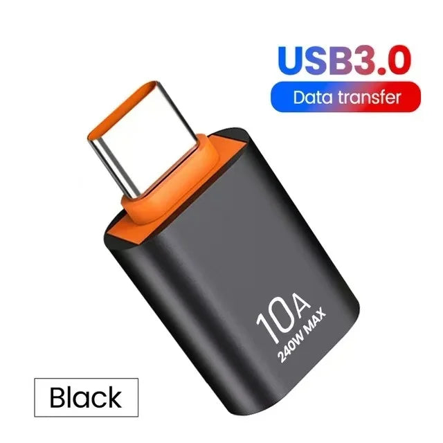 10A OTG USB 3.0 To Type C Adapter USB Female To Type c Male Fast Charging adapter OTG USB C For Xiaomi Samsung Laptop PC