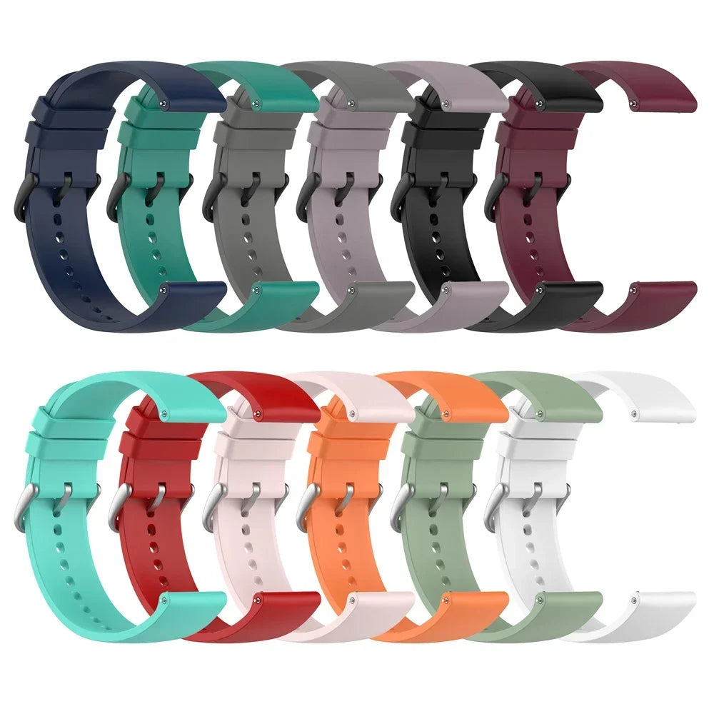 Sport 20 22mm Silicone Strap For Garmin Venu 4 45mm/Forerunner 165 265 570 Bands For Garmin Vivoactive 6 5 4/Venu 3 Sq2 Bracelet
