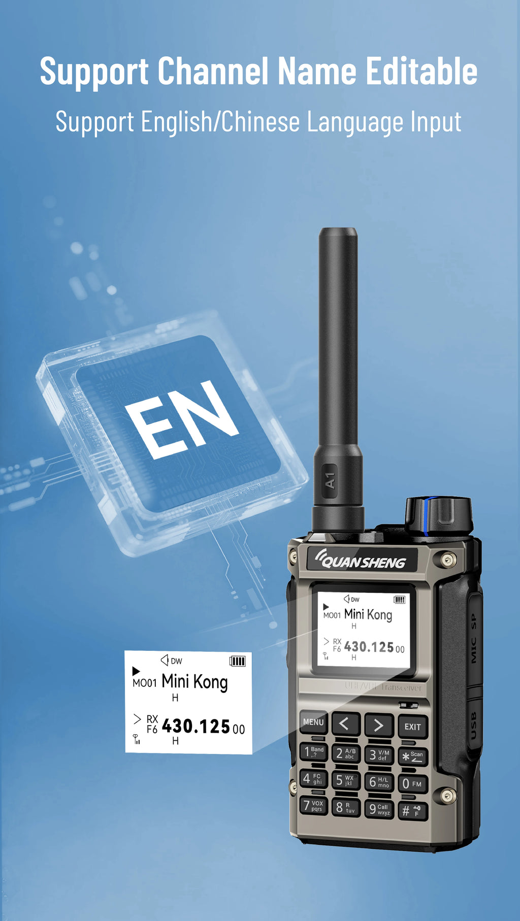 Quansheng UV-K1 L Mini Walkie Talkie Multi Band  Transceiver Wireless Copy Frequency AM FM NOAA Upgrade UV-K5 (8) UV-K6