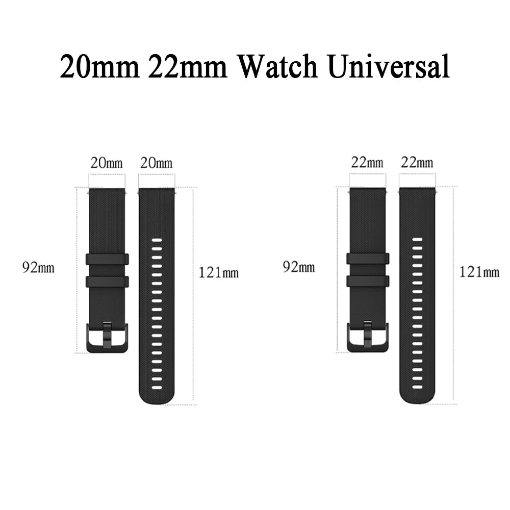 Sport 20 22mm Silicone Strap For Garmin Venu 4 45mm/Forerunner 165 265 570 Bands For Garmin Vivoactive 6 5 4/Venu 3 Sq2 Bracelet