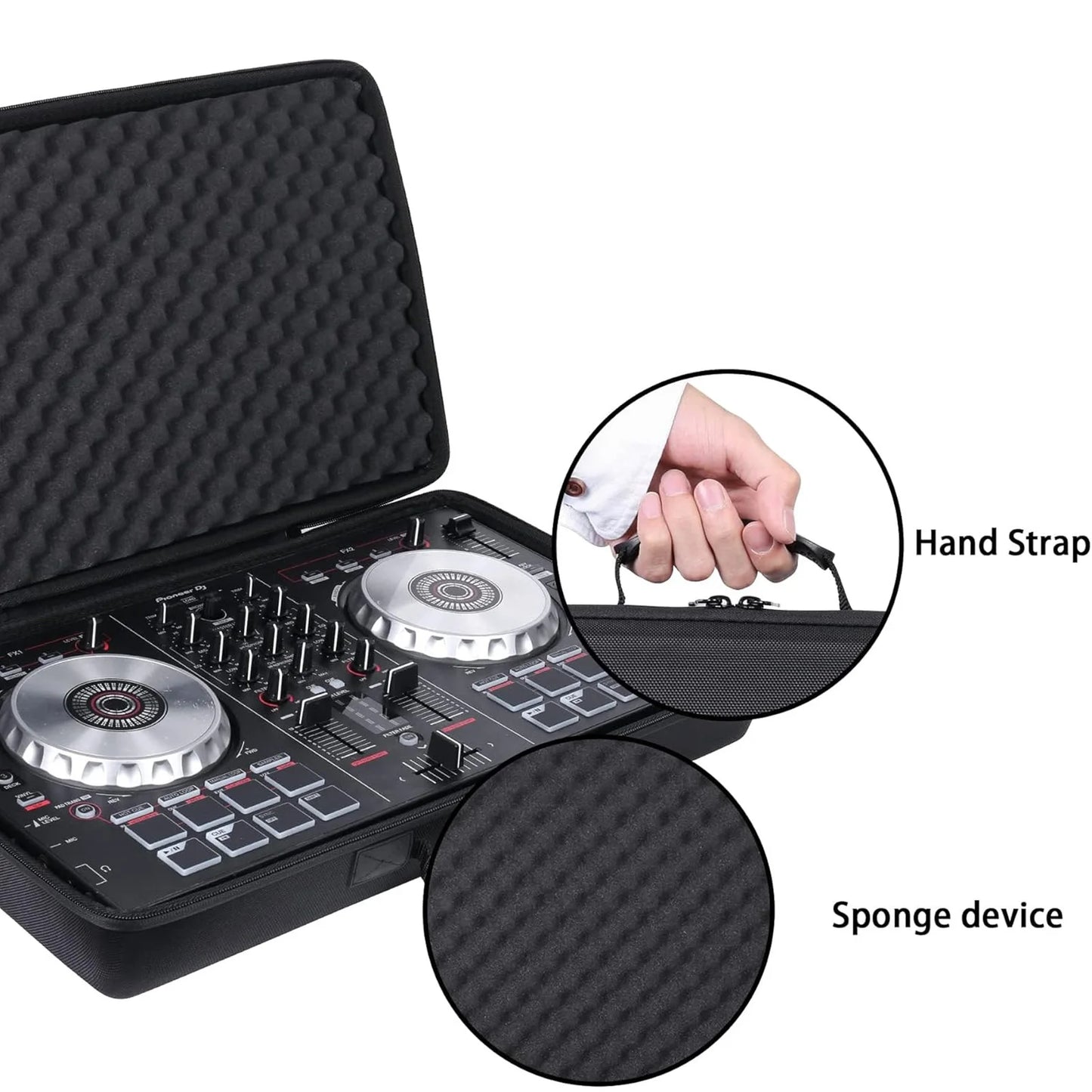 Padded DJ Controller Bag DJ Controller Carrying Case Enhanced Security Shock Absorbing for Pioneer DDJ-RB 2 Channel Controller