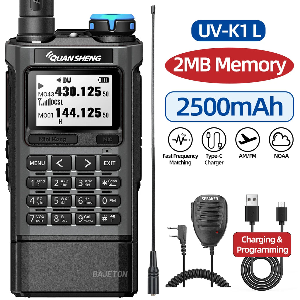 Quansheng UV-K1 L Mini Walkie Talkie Multi Band  Transceiver Wireless Copy Frequency AM FM NOAA Upgrade UV-K5 (8) UV-K6