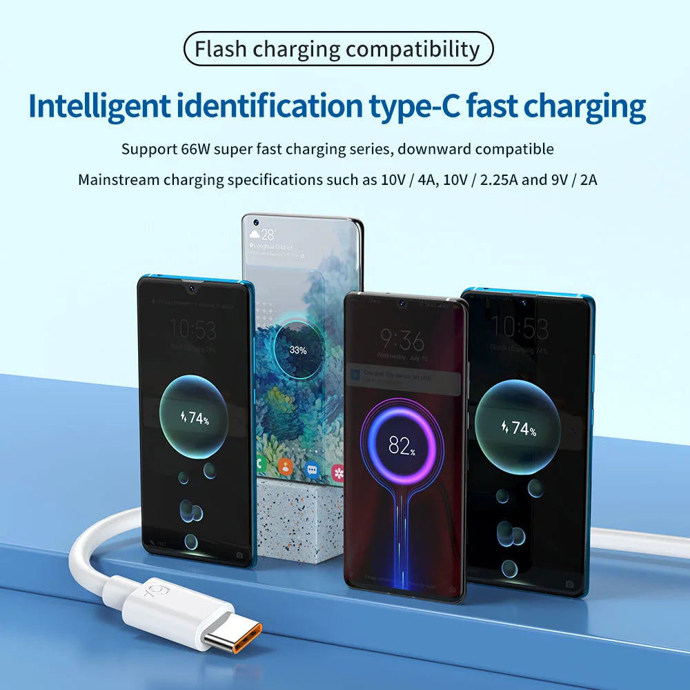 NNBILI 3PCS 100W 6A Super Fast Charger Cable Fast USB Type C Charging Data Cord Quick Charger Cable USB C charger fast charging