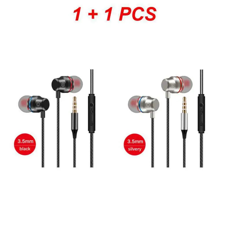 X6 Metal Earphones High Quality Bass Noise Reduction Headphones Sport Headset Auriculare MP3 Computer Headphones Wired Earphones