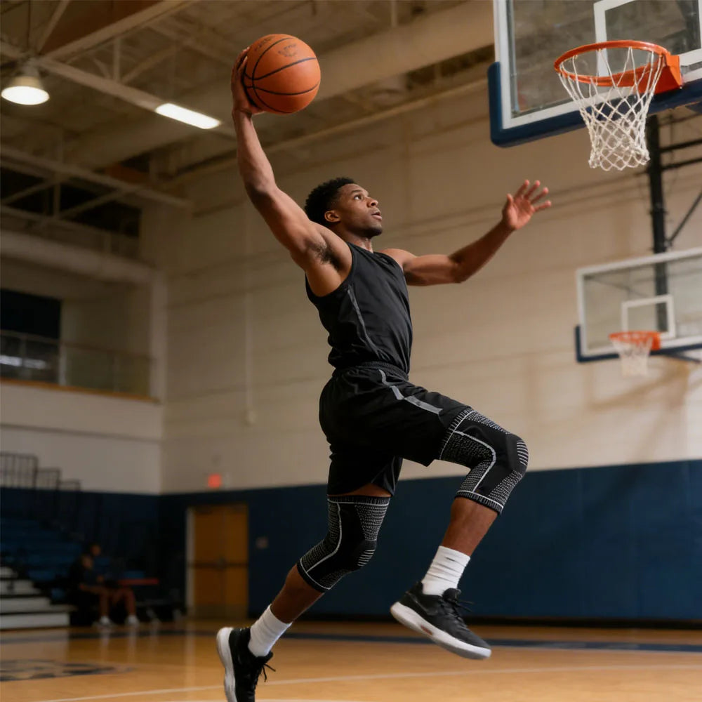 1PC Silicone Knee Pads Strap Patella Medial Support Meniscus Compression Knee Braces for Running Sport Knee Protection