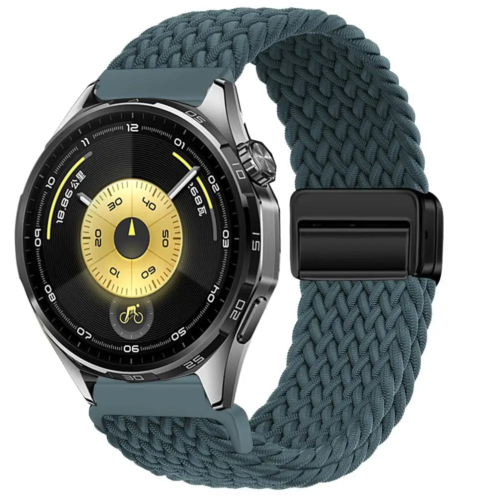 Magnetic Braiede Nylon Loop Band for HUAWEI watch GT 6 pro 46mm elastic Accessories Bracelet correa gt6 gt5 22mm watch straps