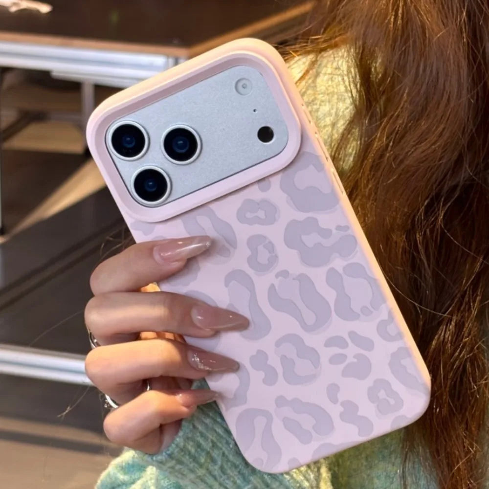 Luxury Leopard Print Phone Case for IPhone 17 Pro 13 11 12 14 15 16 17 Pro Max Plus Anti-drop Protection Silicone Soft Cover