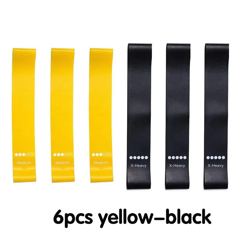 1/5/6pcs Yoga Resistance Rubber Bands Indoor Outdoor Fitness Equipment 0.35mm-1.1mm Pilates Sport Training Workout Elastic Bands