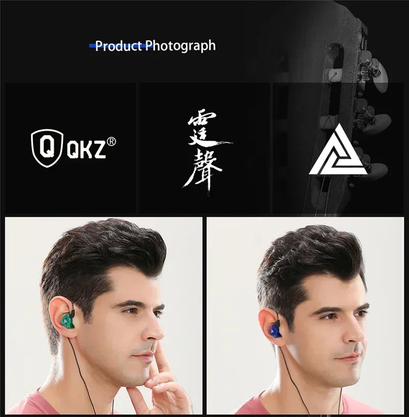 VIKEFON QKZ AK6 In Ear Earphone 6 Dynamic Driver Unit Headphone With Mic Stereo Sports HIFI Subwoofer Headset Monitor Earbuds
