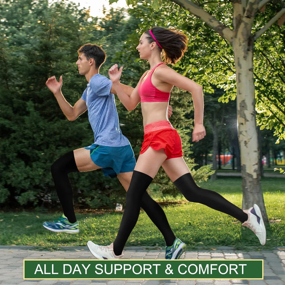 1Pair Compression Stocking for Women Men,20-30mmHg Thigh High Compression Socks - Best Support for Nursing Sports Varicose Veins