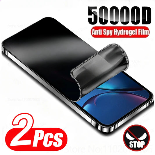 2Pcs Anti-Spy Hydrogel Film Screen Protector For iPhone 12 11 13 14 15 Pro Max For iPhone 15 14 Plus 12 13 Pro XR X XS Max Film