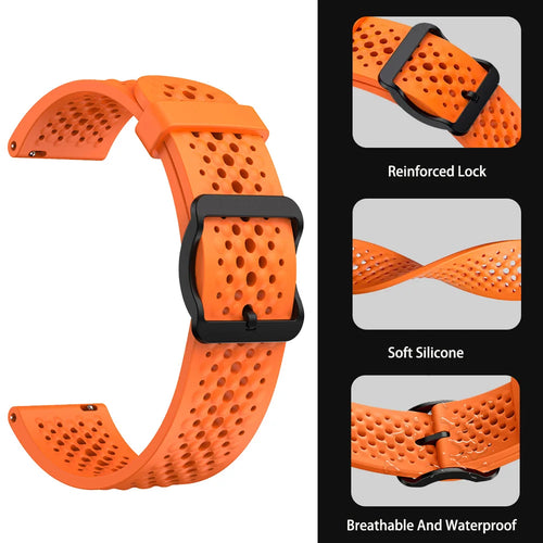 22mm Band For Garmin Forerunner 570 47mm 265 255 M Watch Strap For Garmin Venu 3/Vivoactive 4 Silicone Sport Breathable Bracelet