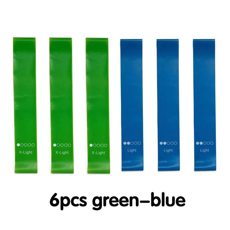 1/5/6pcs Yoga Resistance Rubber Bands Indoor Outdoor Fitness Equipment 0.35mm-1.1mm Pilates Sport Training Workout Elastic Bands