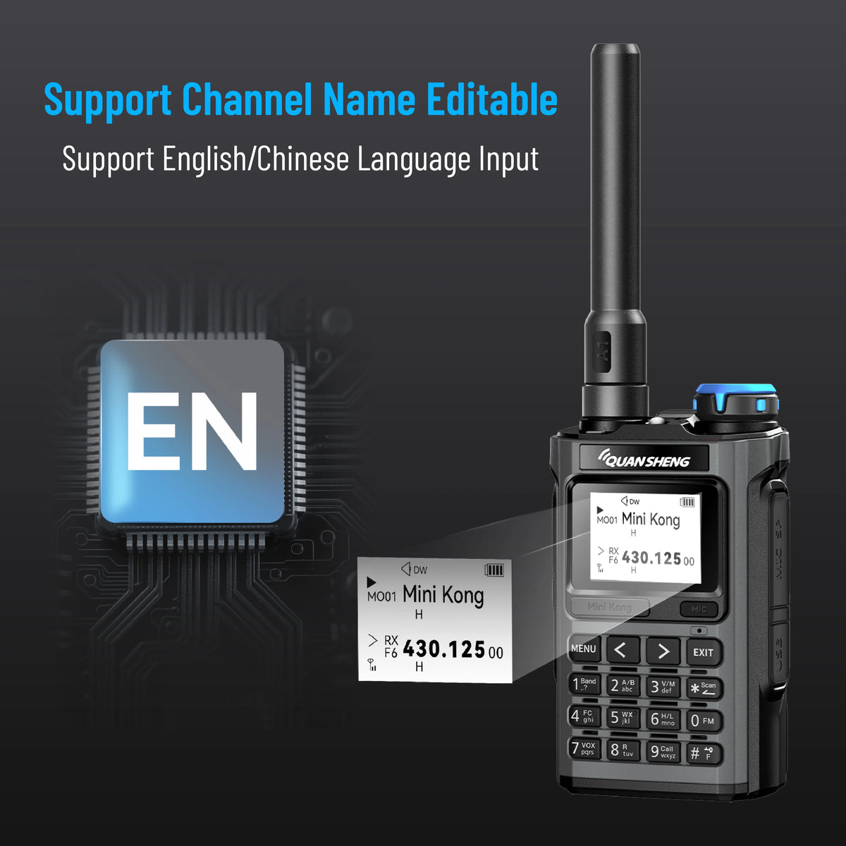 Quansheng UV-K1 L Mini Walkie Talkie Multi Band  Transceiver Wireless Copy Frequency AM FM NOAA Upgrade UV-K5 (8) UV-K6