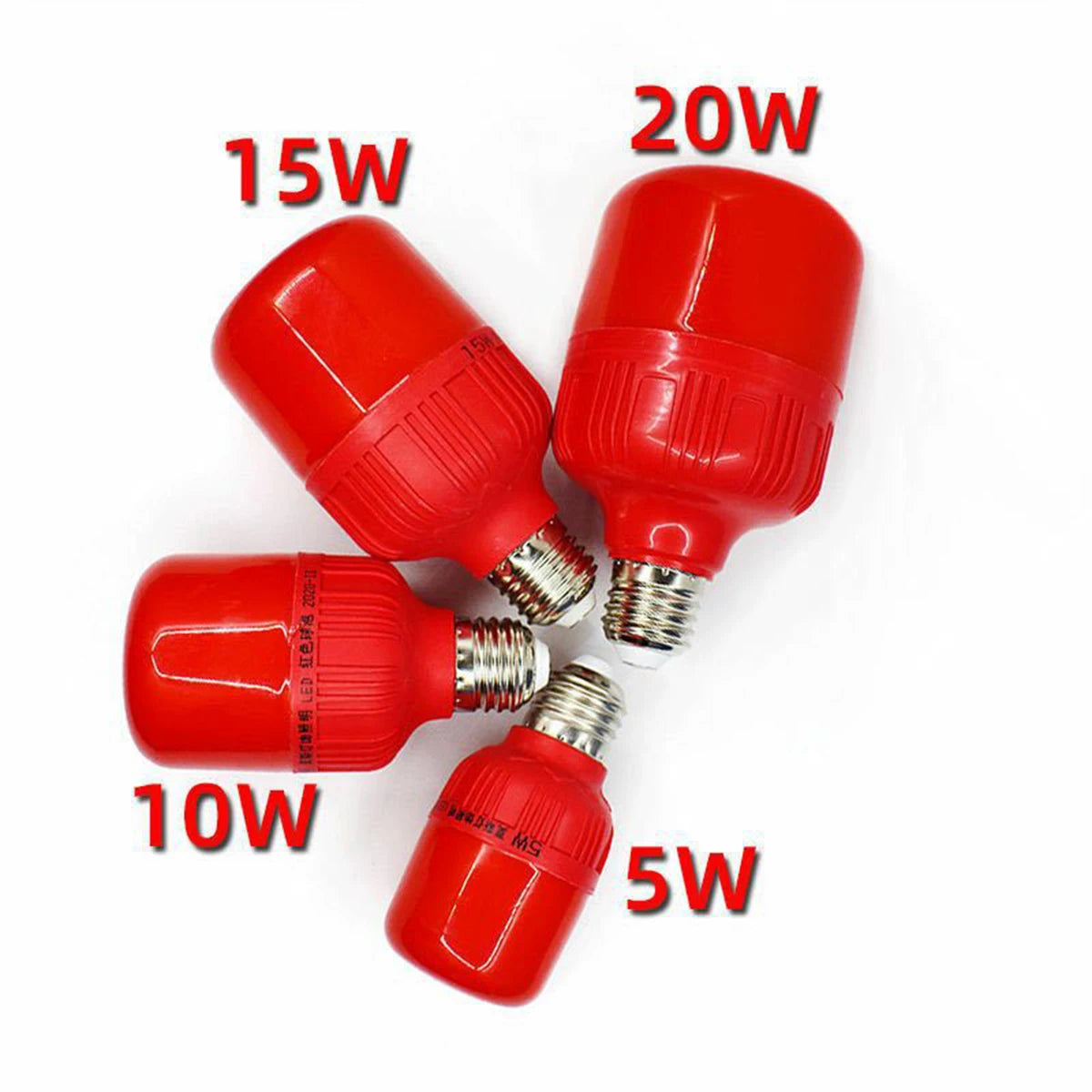 E27 Led Light Bulb Red Lantern Lamp 20w/15w/10w/5w Party Energy-saving High Supper 220v Shell Bulbs Type Wholesale Plastic Power