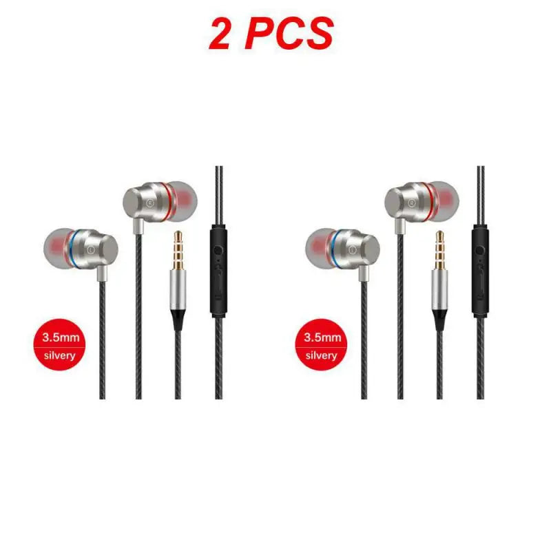 X6 Metal Earphones High Quality Bass Noise Reduction Headphones Sport Headset Auriculare MP3 Computer Headphones Wired Earphones