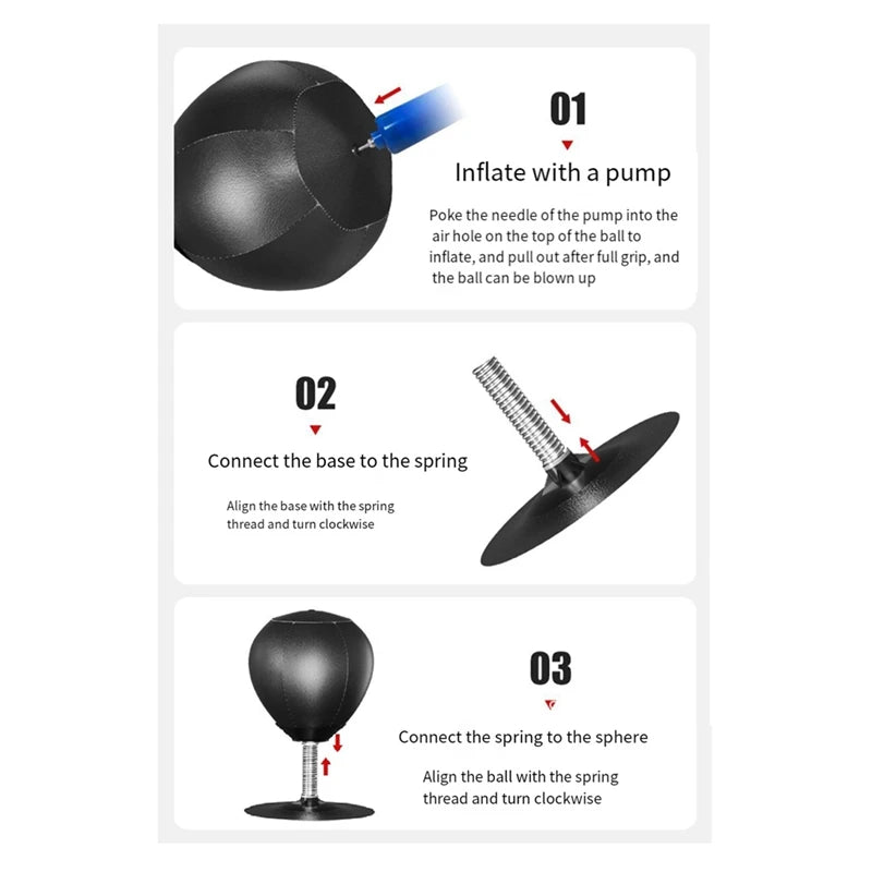 CACI Desktop Boxing Punching Bag Stress Relief Speed Training Punching Bag Muay Tai Exercise Suction Table Boxing Punch Ball