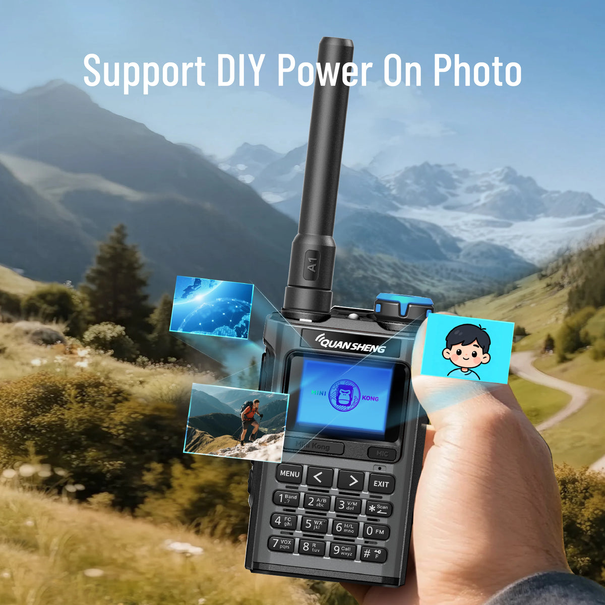 Quansheng UV-K1 L Mini Walkie Talkie Multi Band  Transceiver Wireless Copy Frequency AM FM NOAA Upgrade UV-K5 (8) UV-K6