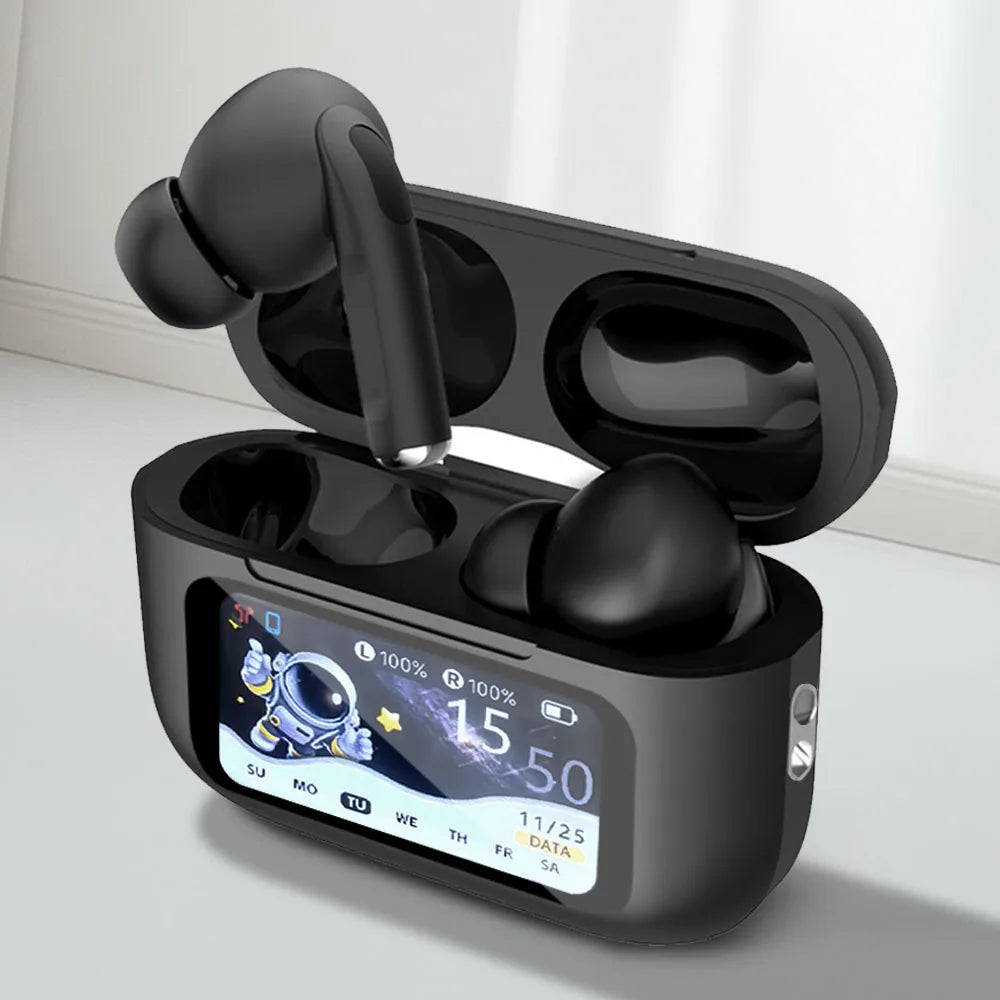 ERAZER AI Translation Wireless Ear Buds Real Time Earphone with Touch LCD Screen EarBuds with 144 Translate Languages HD Call